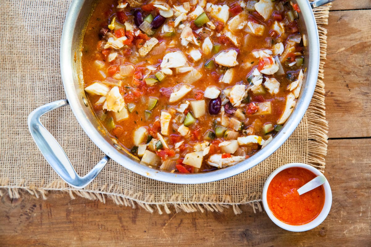 Provencal Fish Stew / Katie Workman / themom100.com / Photo by Carrie Crow