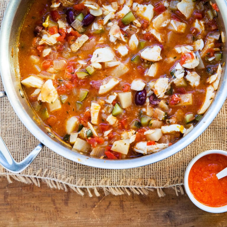 Provencal Fish Stew / Katie Workman / themom100.com / Photo by Carrie Crow