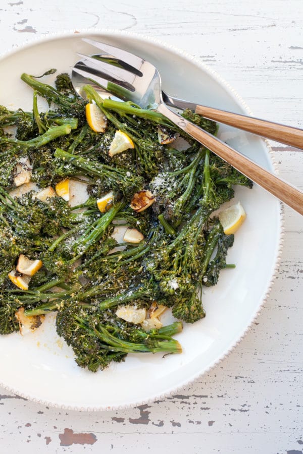 Roasted Broccolini with Lemon / Carrie Crow / Katie Workman / themom100.com