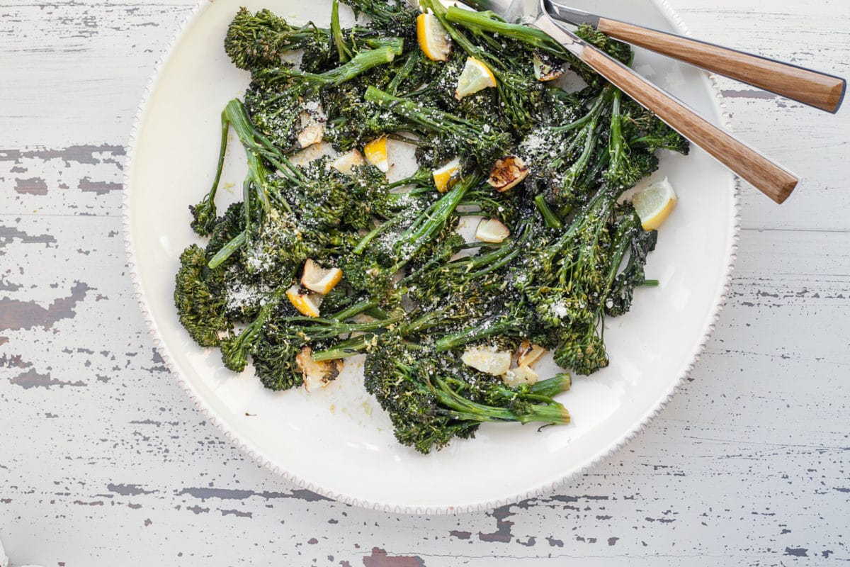 Roasted Broccolini with Lemon / Carrie Crow / Katie Workman / themom100.com