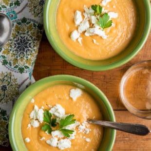 Creamy Rutabaga, Carrot and Parsnip Soup