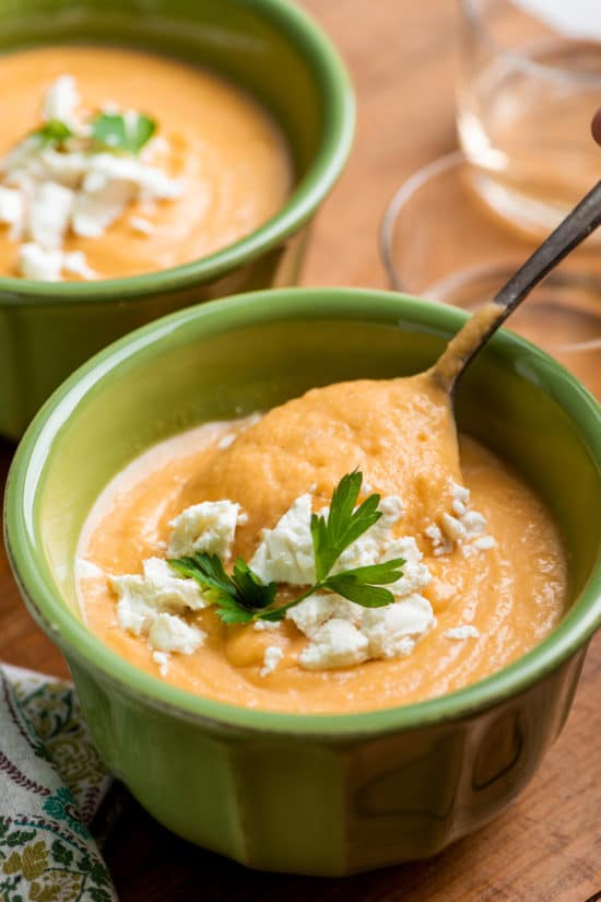 Creamy Rutabaga, Carrot and Parsnip Soup