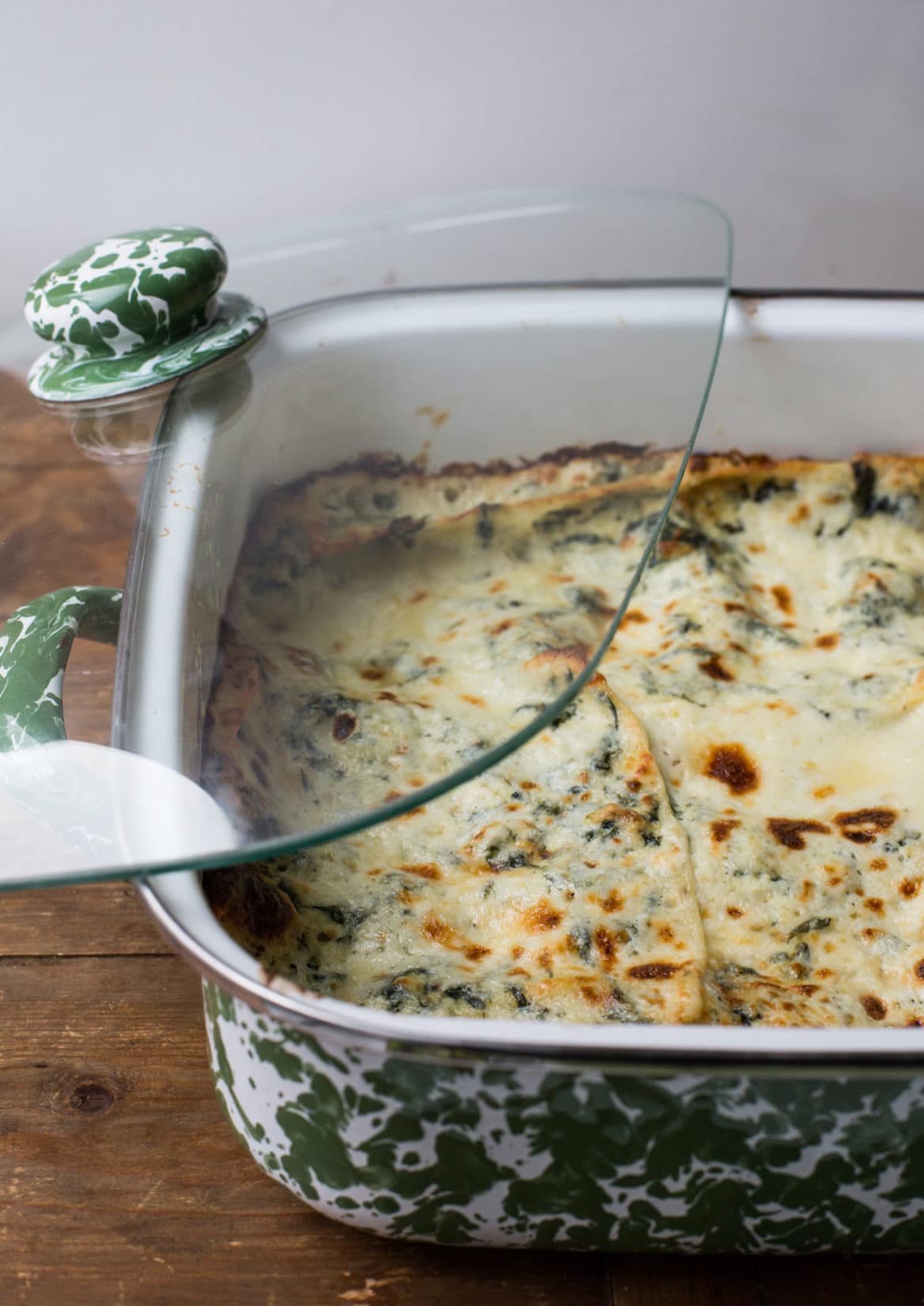 Cheesy White and Green Spinach Lasagna