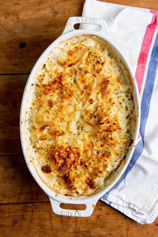 Creamy Scalloped Potatoes with Parmesan Cheese