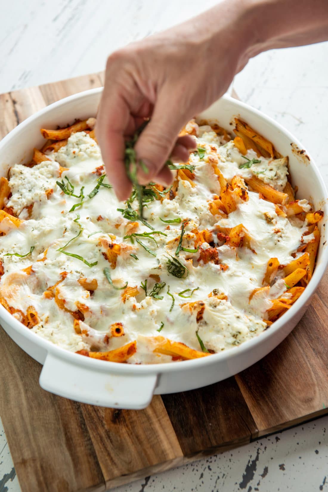 Simple Baked Pasta with Bolognese Sauce / Katie Workman / themom100.com / Photo by Cheyenne Cohen