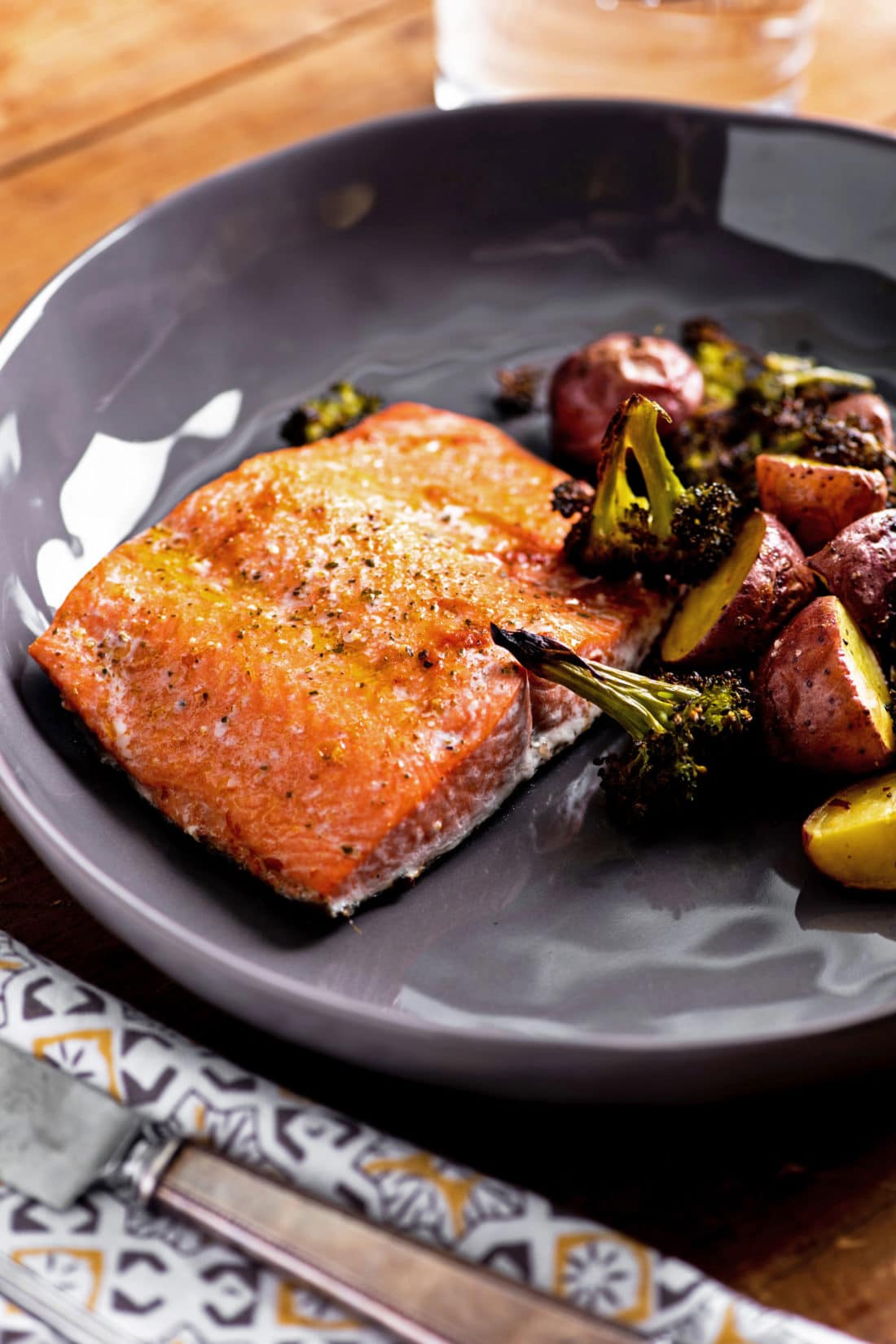 Salmon, Potato and Broccoli Sheet Pan Supper