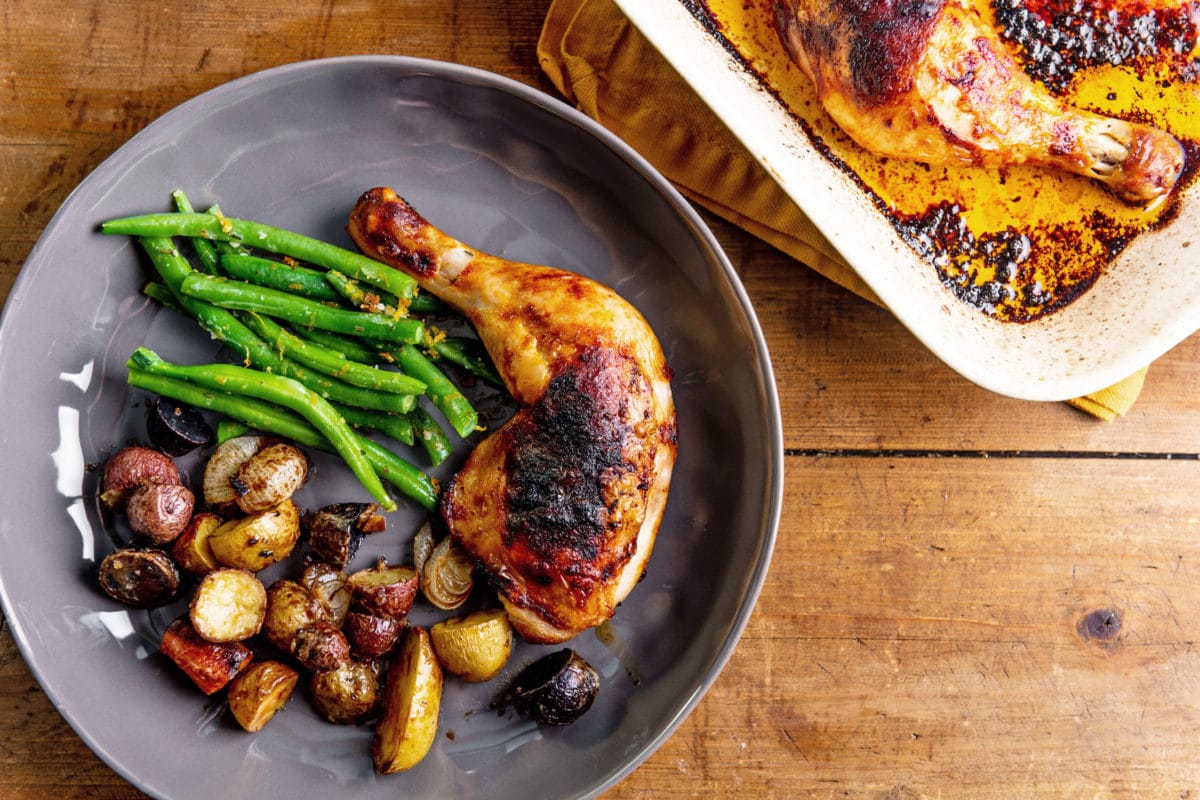 Baked Chicken Legs with Herbs and Lemon