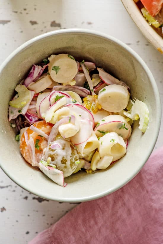 Hearts of Palm Salad in a small bowl