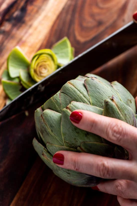 How to Cook Artichokes - Trimming the Top