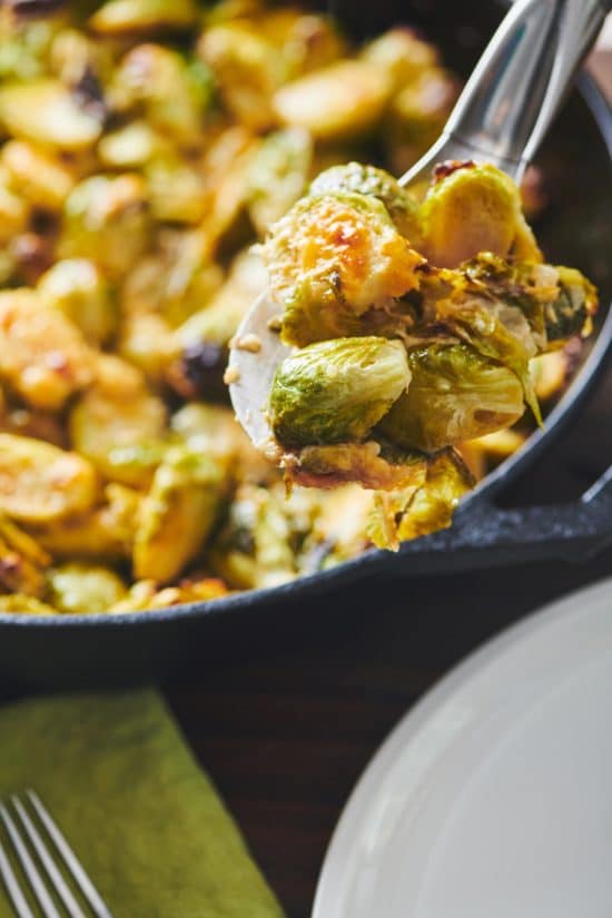 Cheesy Baked Brussels Sprouts