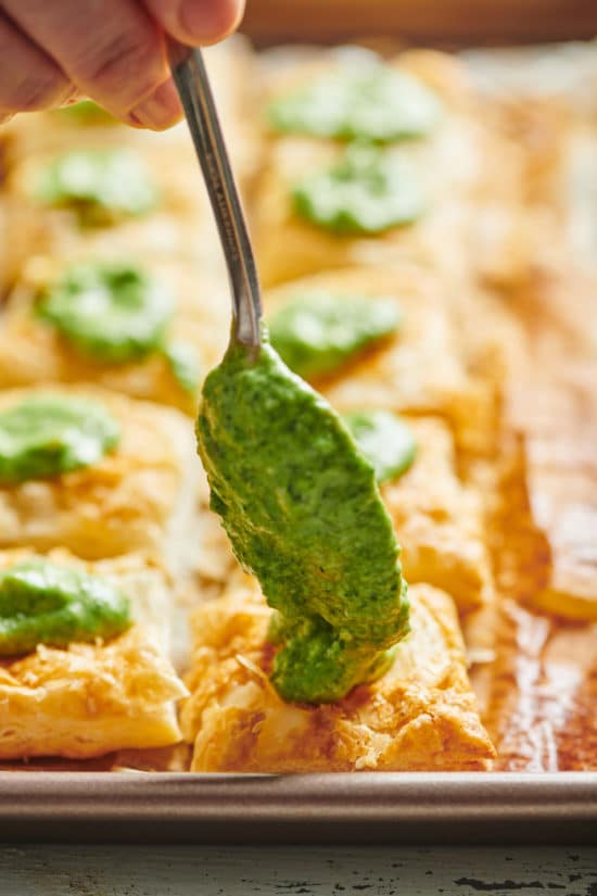 Smoked Salmon and Crème Fraiche Puff Pastry Tartlets