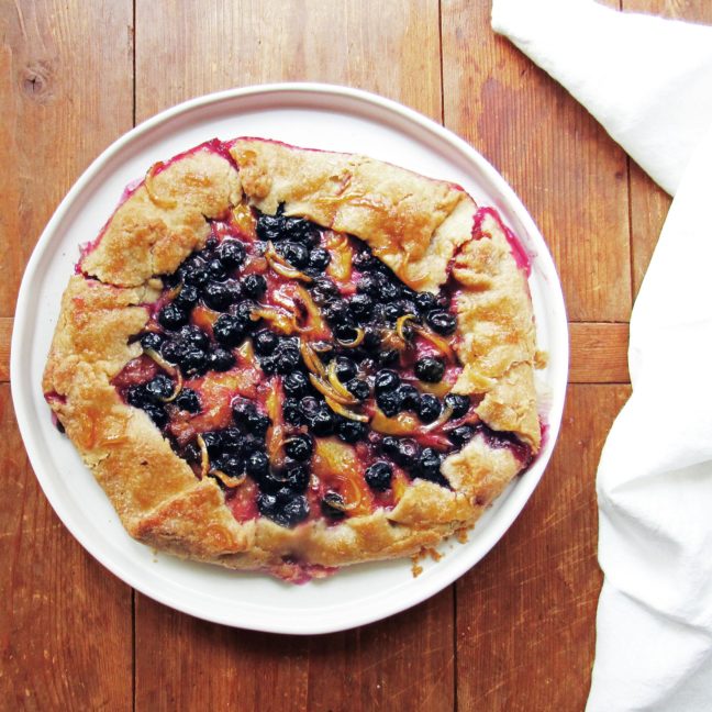 Fruit galette on a plate