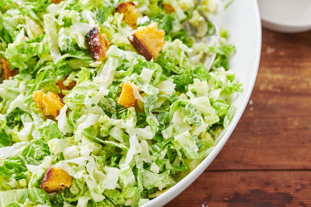 Caesar Salad with Garlicky Croutons