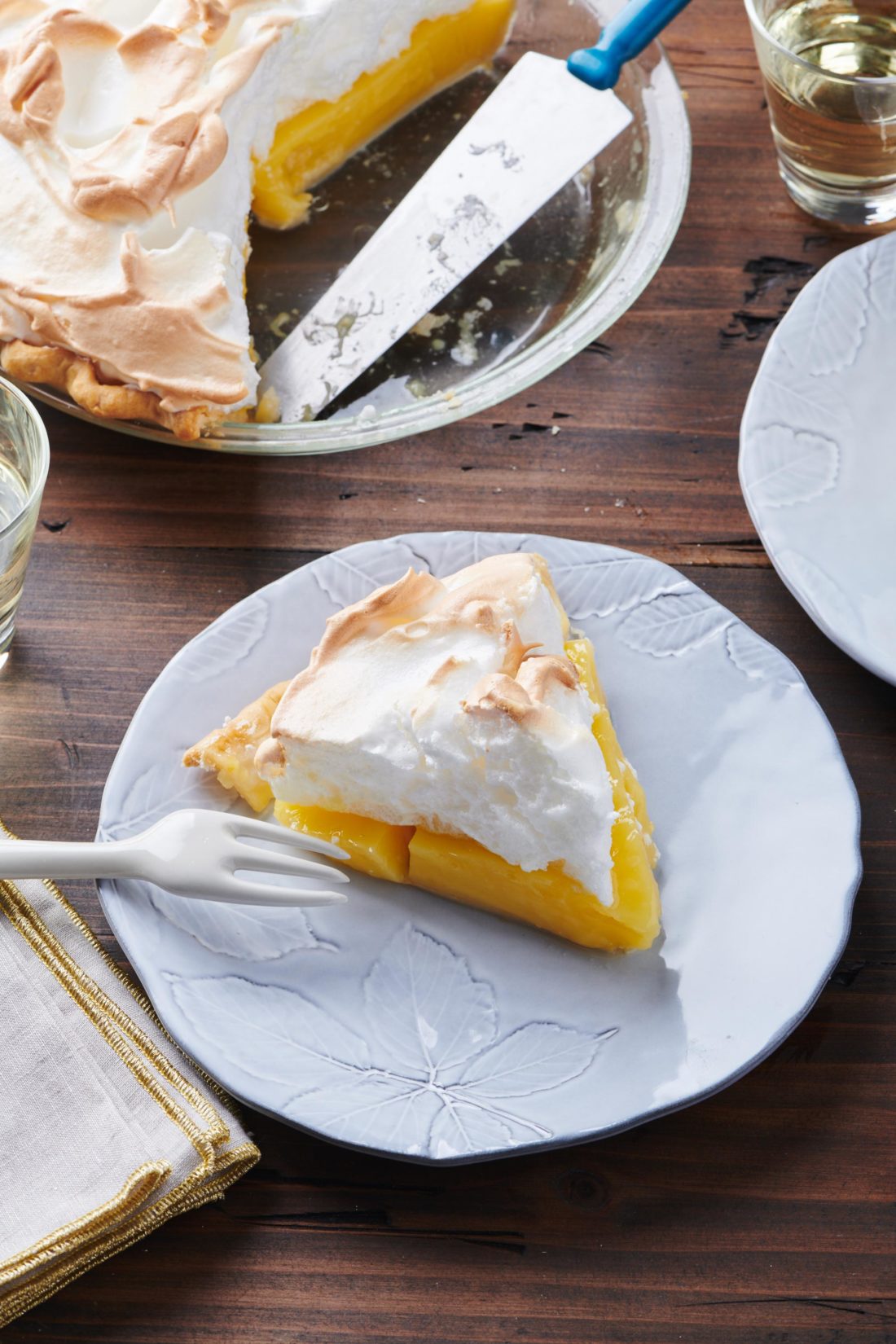 Lemon Meringue Pie on a plate