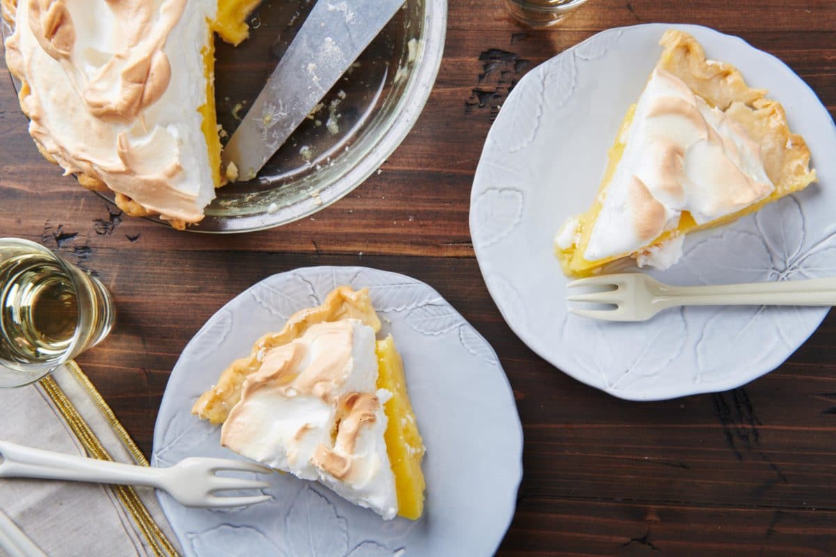 pieces of Lemon Meringue Pie on plates