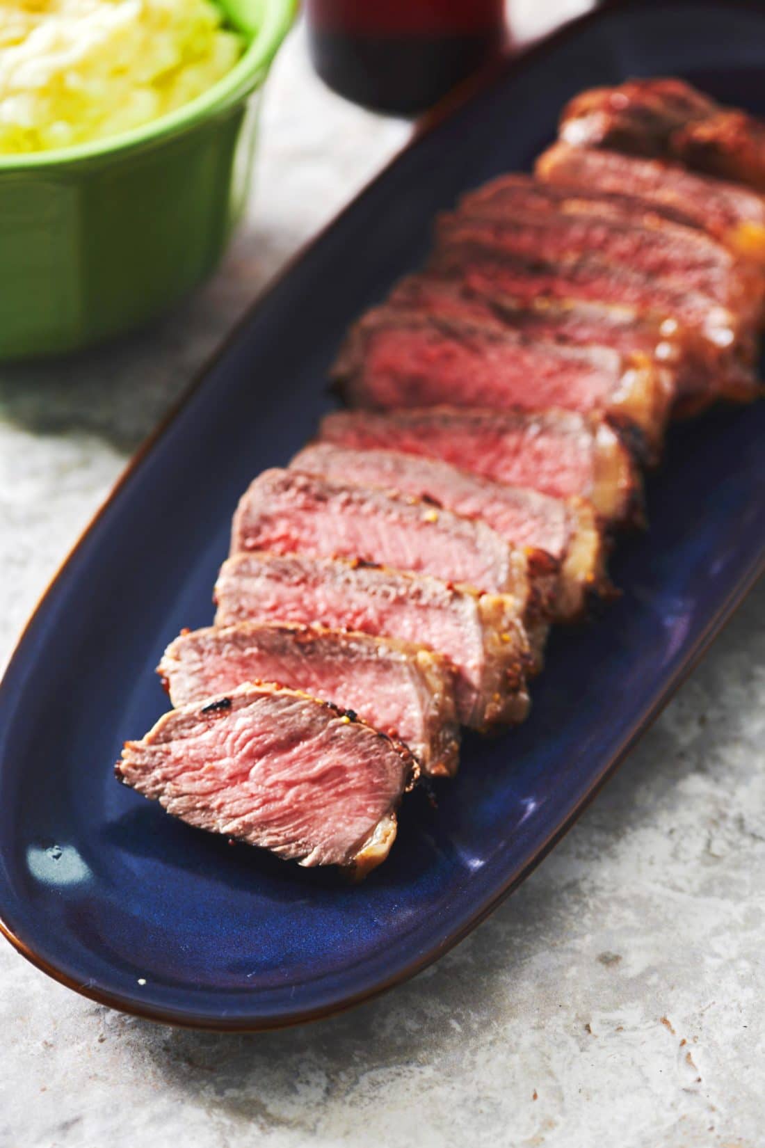 Pepper-Mustard Strip Steaks