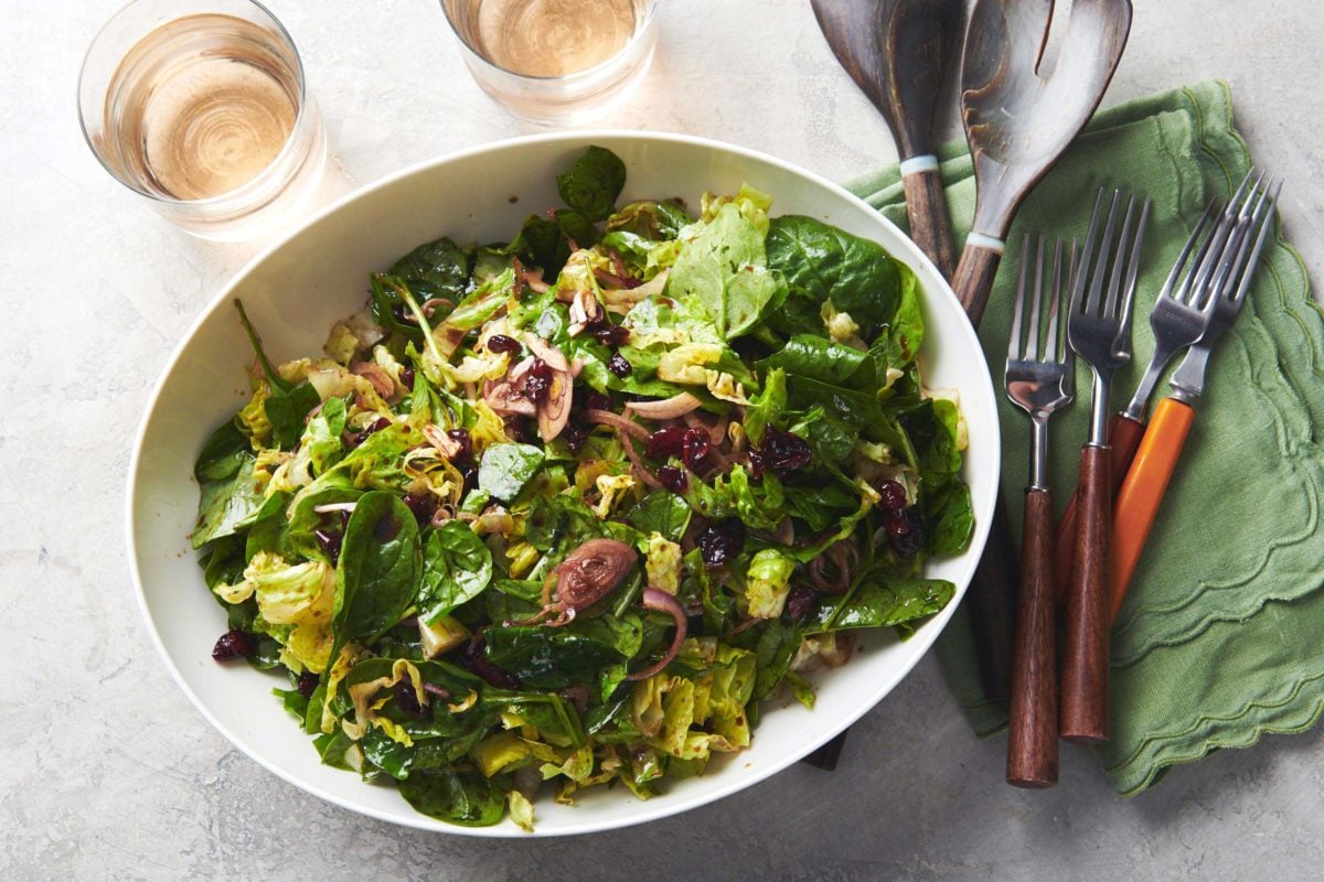 White bowl of Autumn Salad.