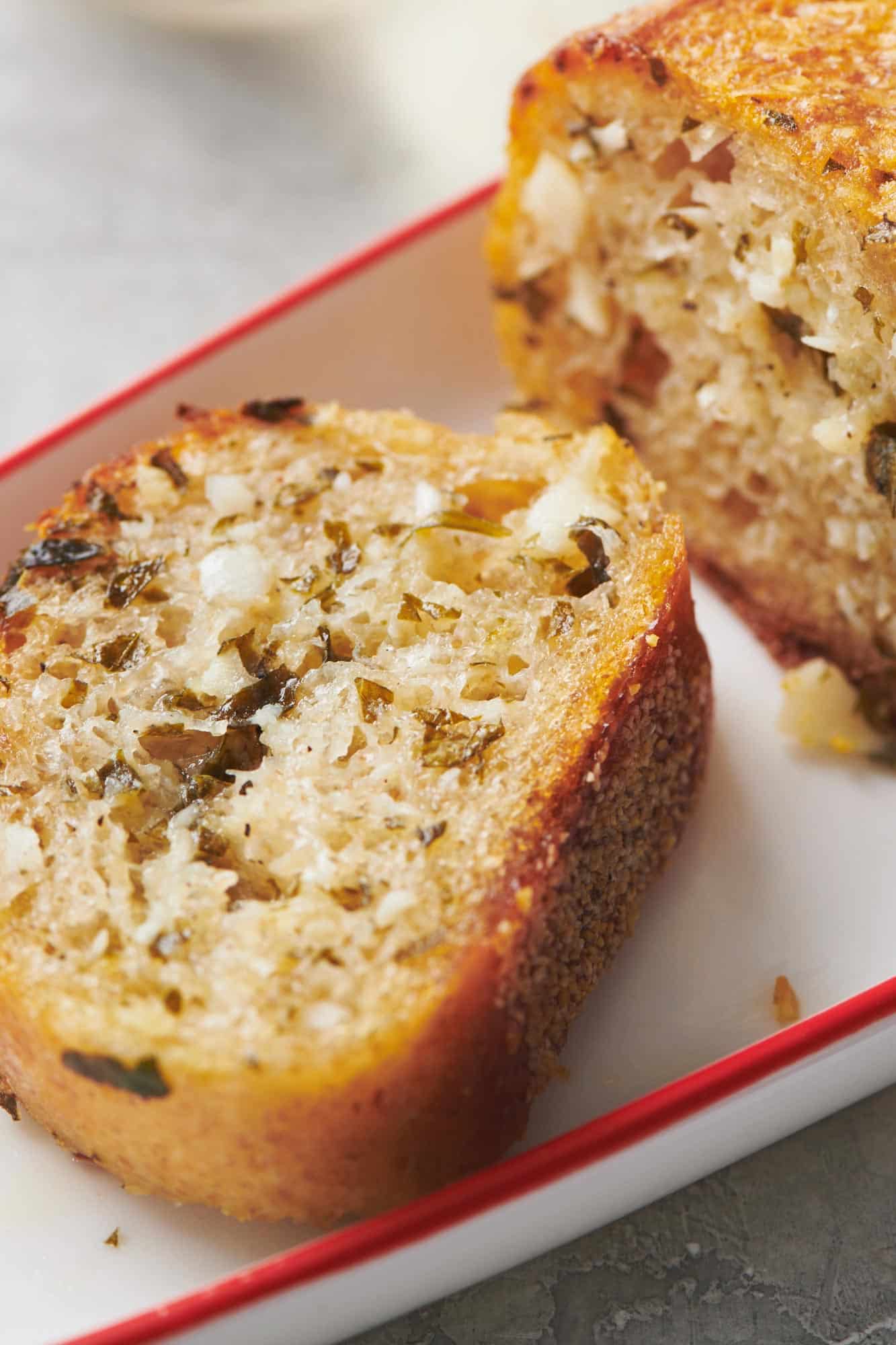 Ranch Garlic Bread on a plate.