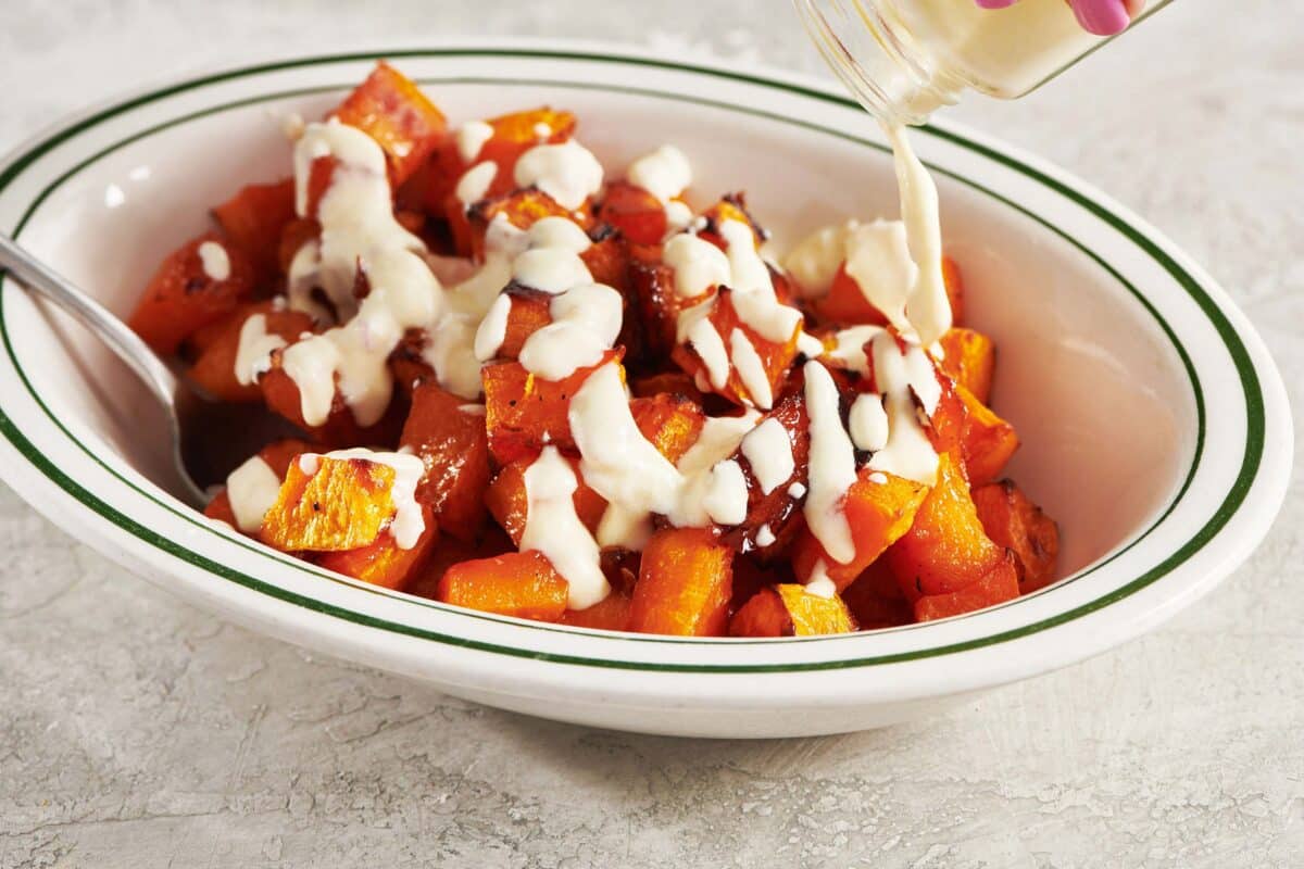 Roasted Butternut Squash with Creamy Sauce