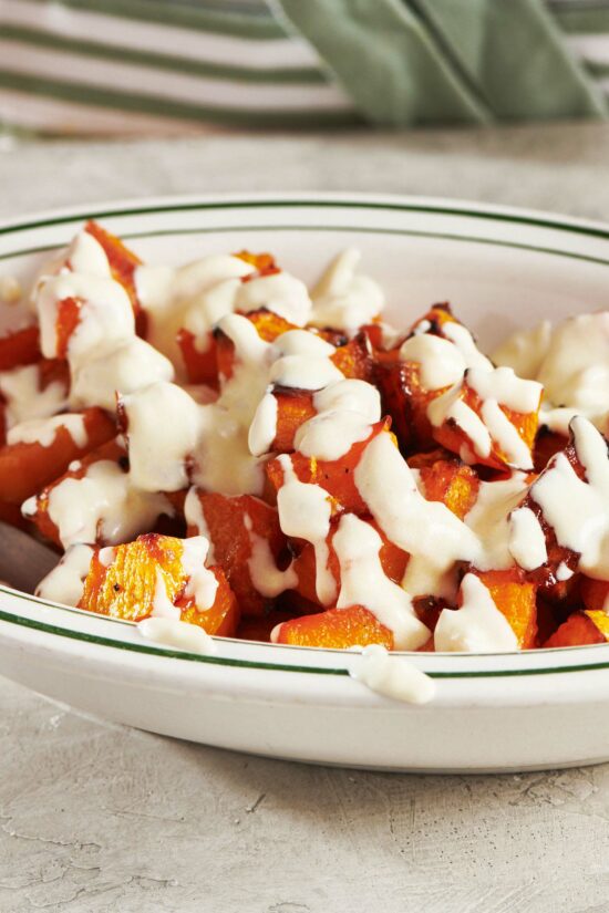 Roasted Butternut Squash with Creamy Sauce