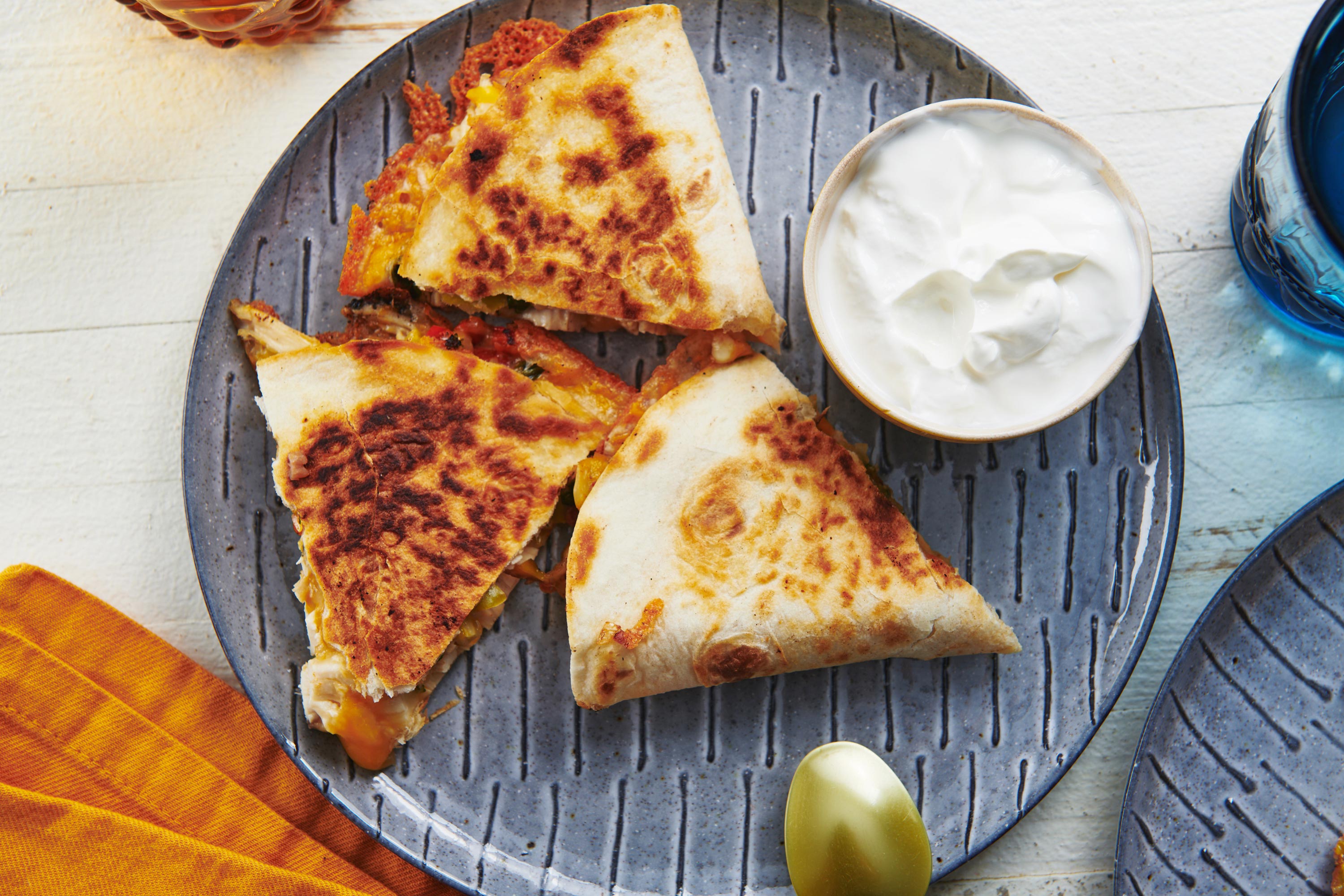 Overstuffed Chicken and Vegetable Quesadillas Recipe — The Mom 100
