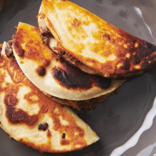 Cheesy Ground Beef and Vegetable Quesadillas