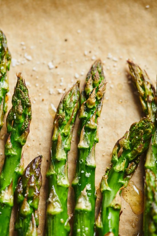 Roasted asparagus spears