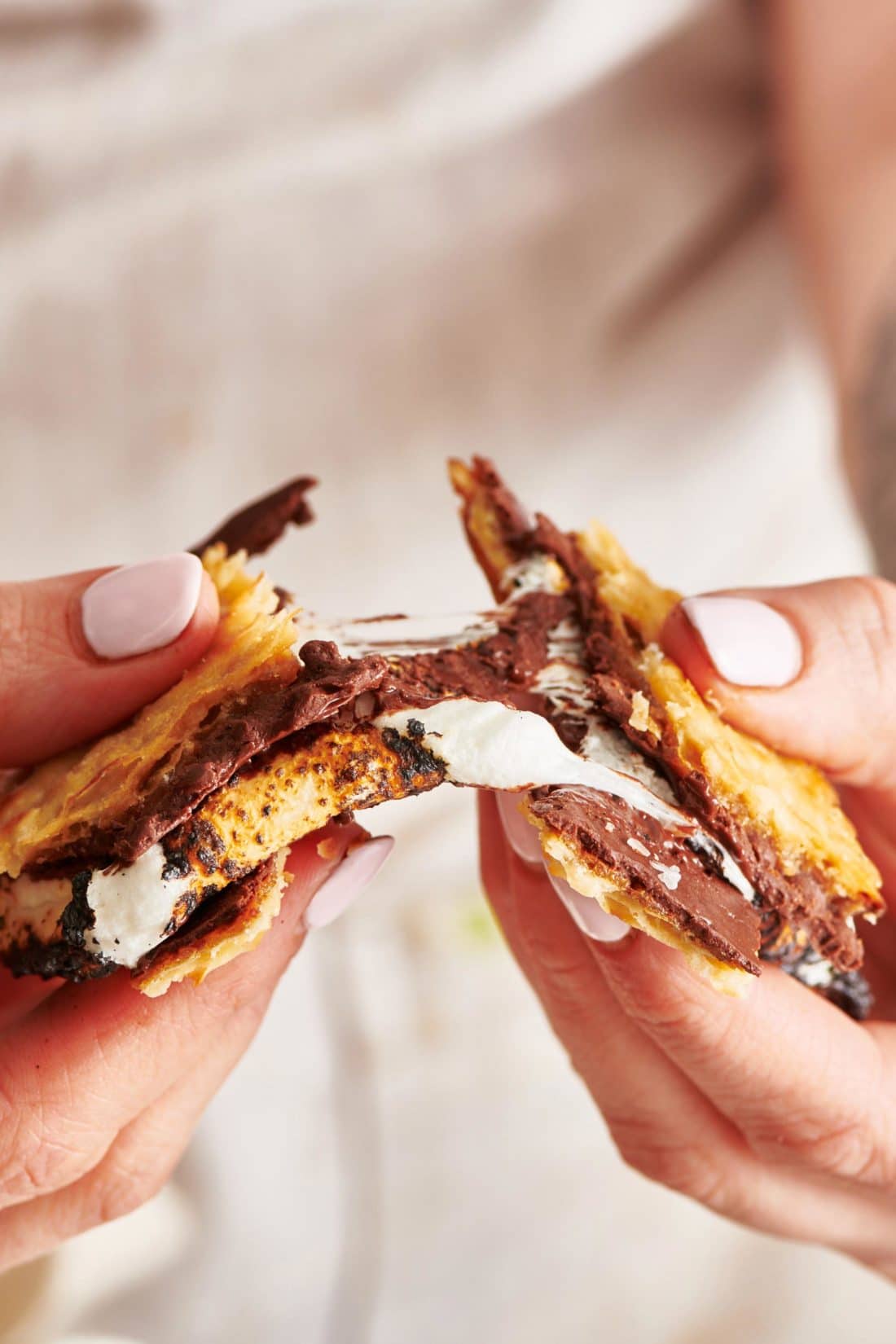 Chocolate Covered Caramelized Matzoh S’Mores