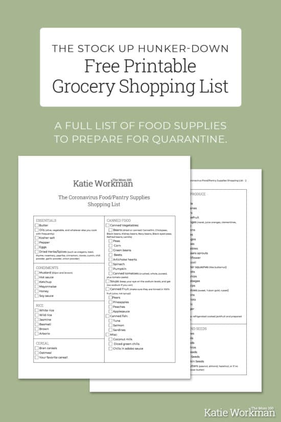 The Stock Up Hunker-Down Shopping List