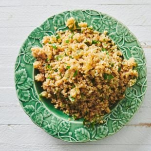 Bulgur Wheat with Caramelized Onions and Parsley