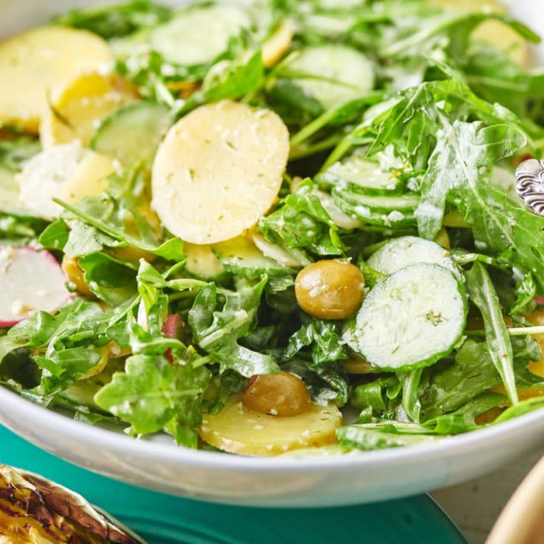 Arugula and Cucumber Salad with Tzatziki Vinaigrette