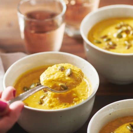 Roasted Butternut and Leek Soup with Cumin and Coriander
