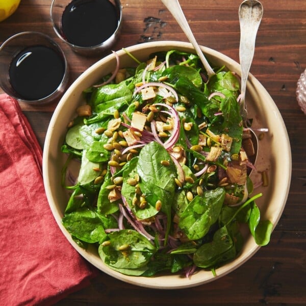 Spinach Salad with Roasted Fennel