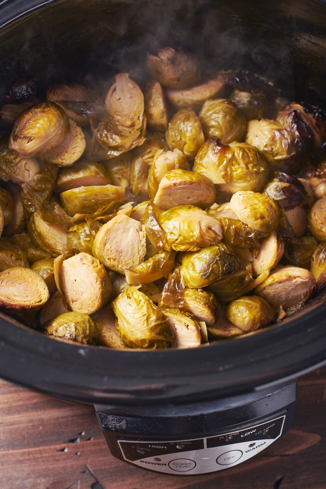 4-Ingredient Slow Cooker Maple-Dijon Brussels Sprouts