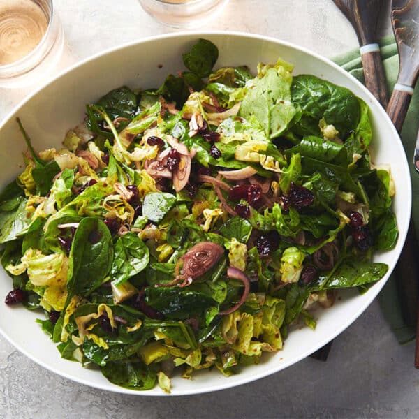 White bowl of Autumn Salad.