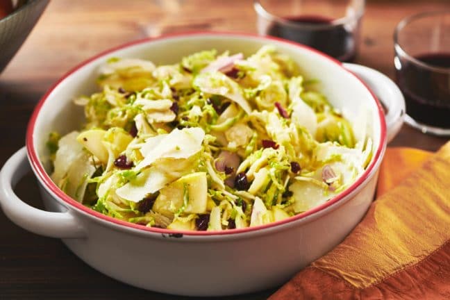 Brussels Sprouts, Pecorino and Apple Salad