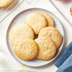 Plate of Soft Chewy Sugar Cookies.