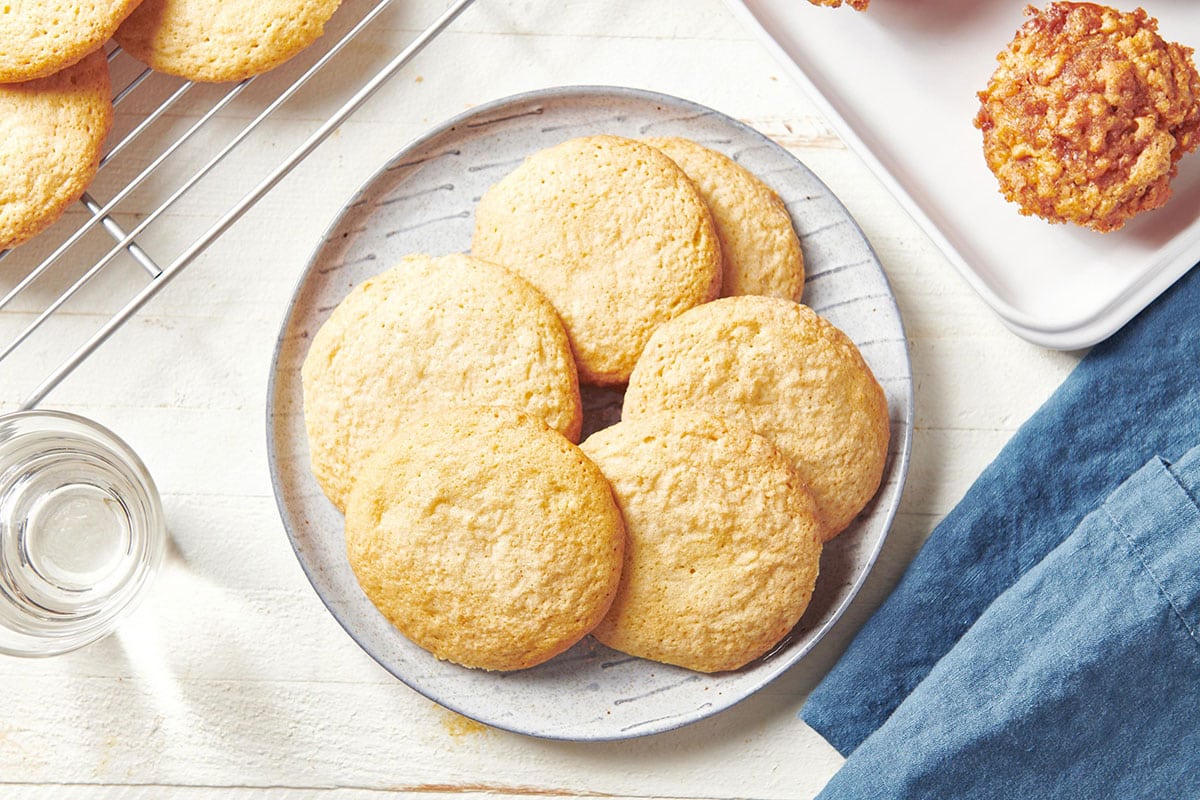 Plate of Soft Chewy Sugar Cookies.