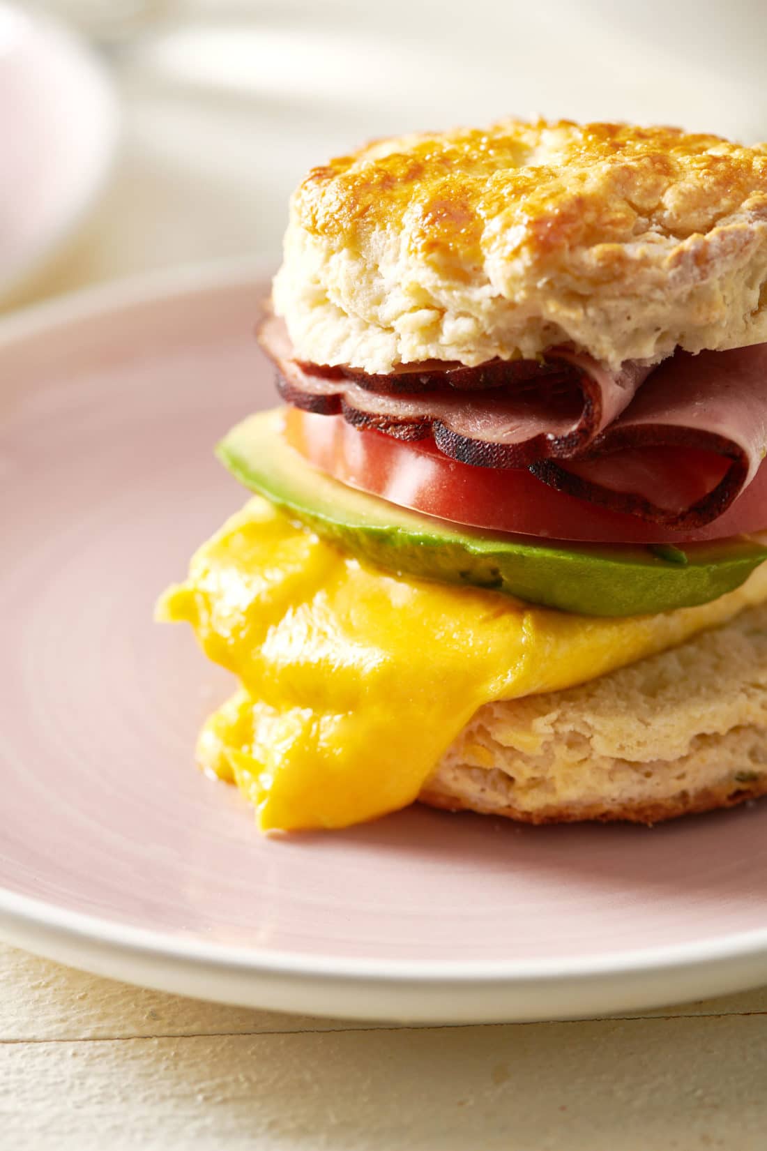 Biscuit Breakfast Sandwich on a plate.
