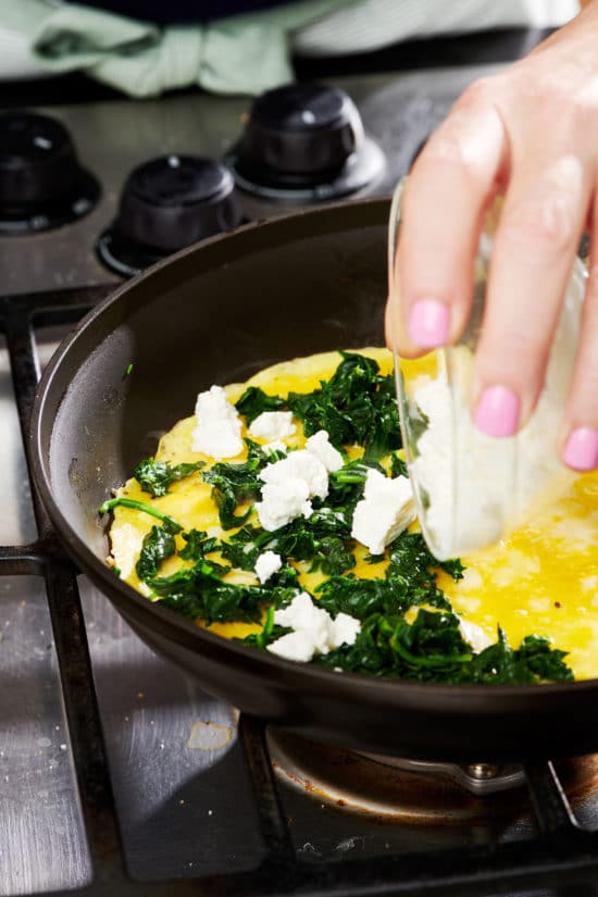 French Omelet with Spinach and Feta - The Mamasaur