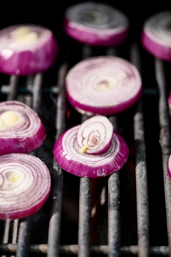 Onions on the grill