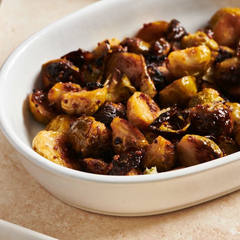 Roasted Honey Mustard Brussels Sprouts