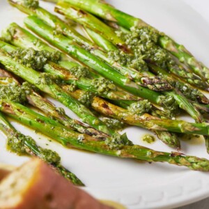 Asparagus with Scallion Chimichurri Sauce