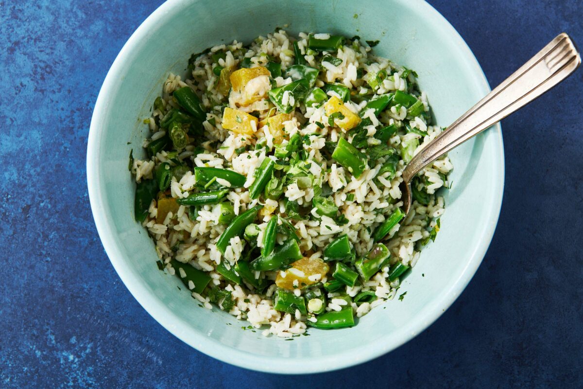 Spring Vegetable and Rice Salad