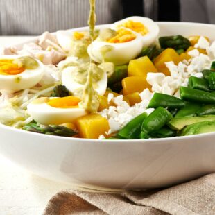 Spring Cobb Salad with Scallion Dressing