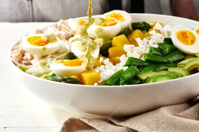 Spring Cobb Salad with Scallion Dressing