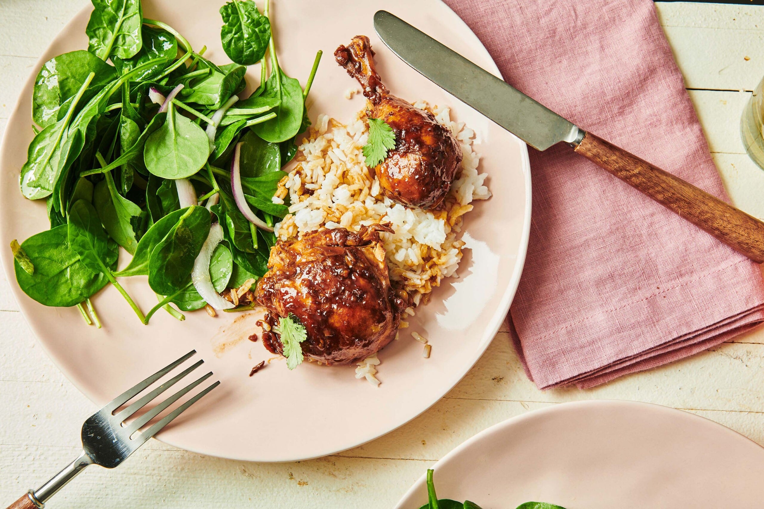 Chicken Adobo served with white rice