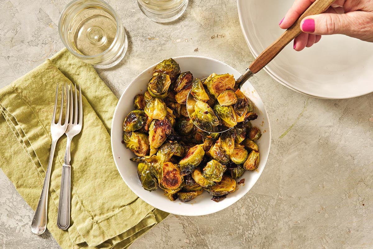 Chili Crunch Brussels Sprouts